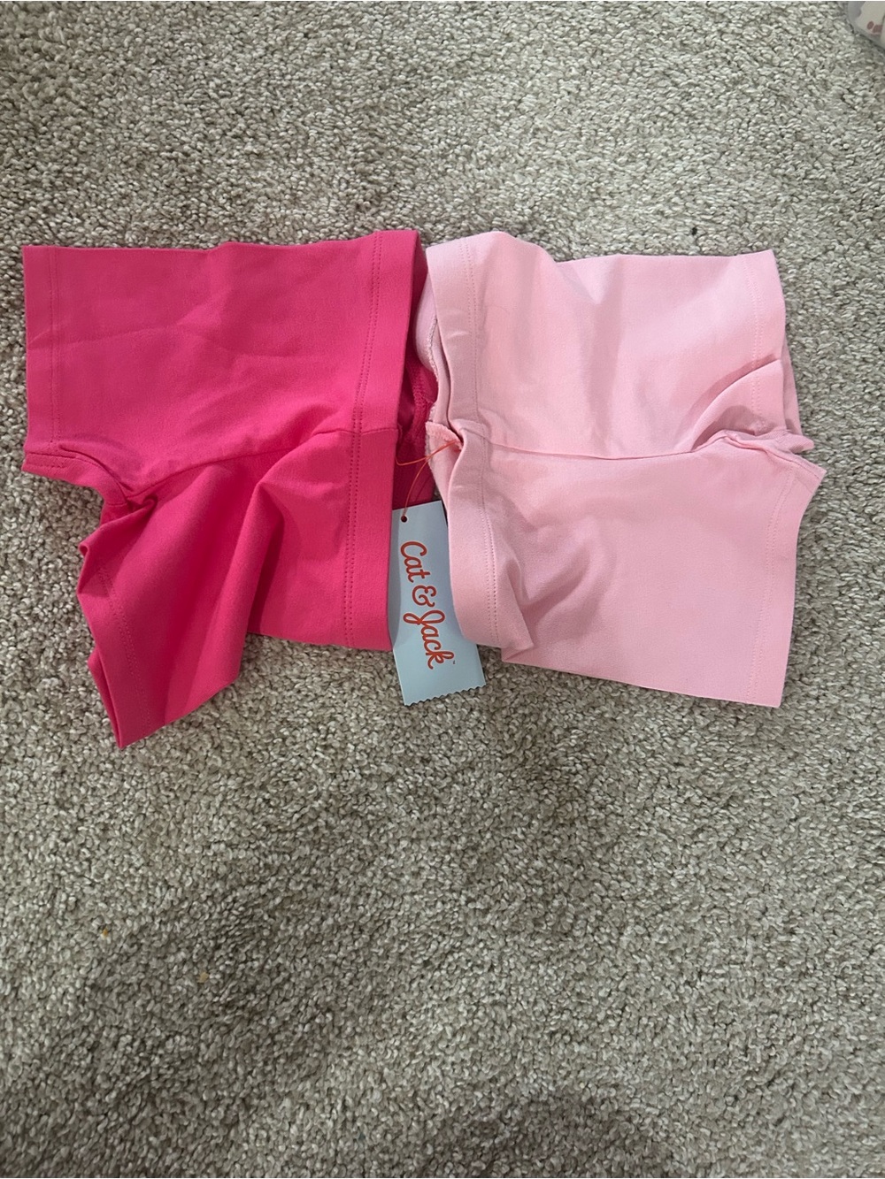 Cat & Jack Pink Girls 2 Pack Bike Shorts NWT